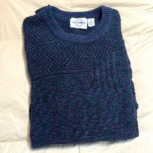 Piccadilly‎ line cable-knit pullover sweater size XL tall made in USA Vtg cotton